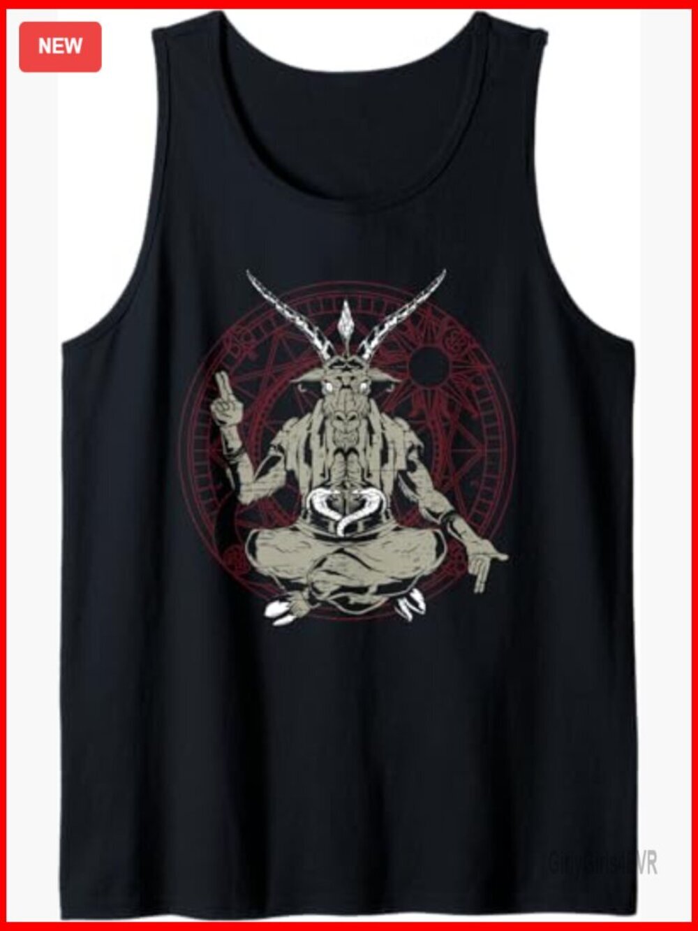 Baphomet Pentagram Nu Goth Occult Witch Tank Top